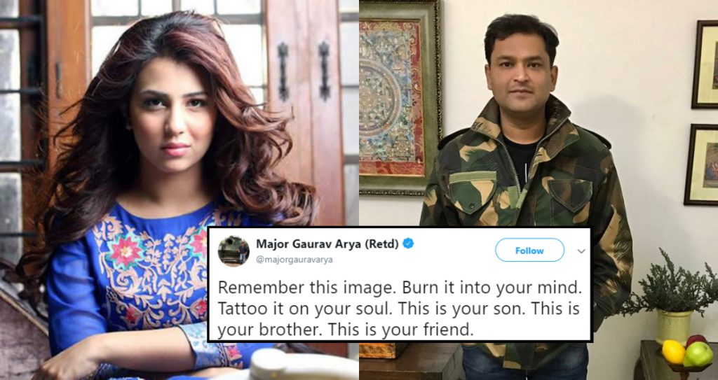 Ushna Shah Just Gave The Perfect Reply To An Indian Army Major And Hamare Actors Bhi In Per Bhaari Hain - Parhlo.com