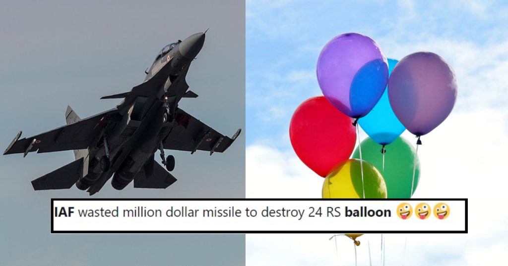 IAF Takes Down A Pakistani ‘Birthday’ Balloon With A Missile Worth Rs. 2 Crores And We’re Laughing Out Loud