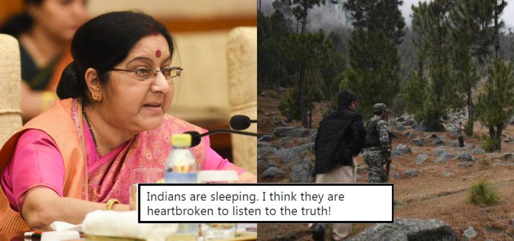 Sushma Swaraj Denies Claims Of Downing Pakistani Soldiers In Balakot And Indians Are Finding A Place To Cry